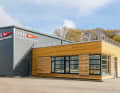 In 2017, the old boat hall was replaced by the new building with a roof terrace - with a view of the Flensburg Fjord.