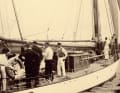 The "Edith VII" from the Szczecin Yacht Club during a regatta at the Pomerania Week in 1931 off Lauterbach on the island of Rügen.