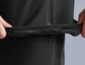 The jacket and the matching salopette overlap widely.