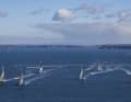 Sechs gigantische Trimarane eröffneten die Arkea Ultim Challenge vor Brest