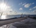 Man sieht am Licht, dass Éric Péron noch im Südatlantik segelt. Bei den vor ihm und bereits im Indischen Ozean segelnden Konkurrenten sind die Bilder oftmals grauer