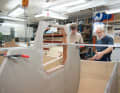 In his workshop in Västervik, Sweden, Yrvind works several hours a day on each project.