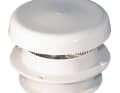 Mushroom ventilator: This air diffuser is designed for installation in the deck or superstructure roof. The cap can be opened and closed. Mushroom vents are also available in stainless steel or with an additional light diffuser