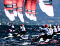 Die Highspeedrennen der Kiter sorgten auch für viele Tangles und Dramen auf den Kursen.