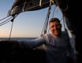 "Guyot"-Co-Skipper Robert STanjek freut sich über die gute Position des Teams auf Etappe drei. Nicht lange danach entdeckte das Team das Rumpfproblem