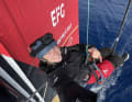 Rosalin Kuiper did a great job repairing the mast in the rig of the "Malizia - Seaexplorer"
