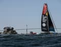 "Malizia" crossed the finish line in front of Newport about half an hour later, "Biotherm" with Paul Meilhat took third place.