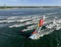 Team Malizia bei Kieler Fly-by im Ocean Race 2023.