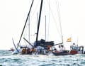 Kollision zwischen 11th Hour Racing und "Guyot" kurz nach dem Start der letzten Ocean-Race-Etappe