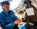 Was the first Italian to win the Ocean Race with 11th Hour Racing and was eagerly awaiting the arrival in her home port of Genoa: Circumnavigator Francesca Clapcich
