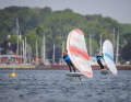 In a demo and coaching event at Kiel Week, U19 athletes on X-15 boards made great progress in wingfoiling under race conditions