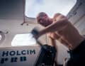 "Holcim – PRB"-Skipper Kevin Escoffier am Grinder