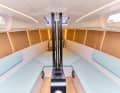 The interior is open and friendly, but very minimalist in design