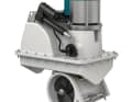Bow thruster from the manufacturer Sleipner: The lower part of the system is laminated to the hull for a perfect fit, the bow thruster is screwed onto the flange