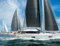 Lined up. The three comparison yachts during the group test in Neustadt Bay. All boats have potential on the wind, but there are differences