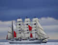 The "Union" has sailed from Peru to Europe. The four-masted barque is the largest and fastest sail training ship in South America.