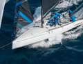 The lightweight with the large gennaker on the retractable bowsprit is almost unstoppable on the mainsheet