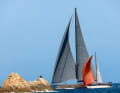 Two worlds, many generations: The radical one-off Baltic 117 "Perseverance" and the conventional series boat 51 "Nashorn" compete at the shipyard rendezvous off Porto Rotondo in Sardinia