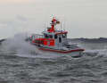 The rescue cruiser "Wilma Sikorski", which was involved in extinguishing the oil tanker at sea