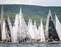 The smaller boats mastered the light wind mass start with ...