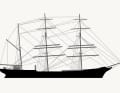 Seitenriss und Rigg der "Gorch Fock I"