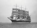 A cruise in ballast under mars and underbram sails - and towing assistance. The ship did not have an engine.