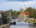 View from the lock inland to Workum.