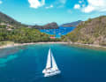 Palm beach Pain du Sucre on the Îles des Saintes.