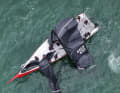 The extent of the disaster from a drone's perspective.