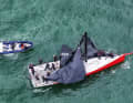It shows the brutal and labour-intensive end of the Admiral's Cup dreams after long and intensive preparation.