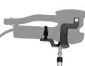 A special holder for random orbital sanders and a support are designed to make work on the underwater hull easier.