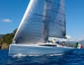 Fast and beautiful. The Italia 9.98 sails as well as it looks. The bow drops vertically, the waterline is slim
