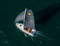 The bird's eye view emphasises the voluminous hull lines, especially in the forecastle