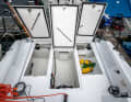There is plenty of space under the large aft hatches, including additional sails