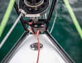 Pulpit and jib boom as a functional unit. Setting and laying the mast is child's play