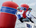 The Austrians Lara Vadlau and Lukas Mähr are among the top teams in the 470 Mixed