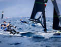 Jakob Meggendorfer e Andreas Spranger nel 49er al largo di Maiorca