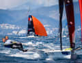 Ziehen als Zweite in die Hauptrunde des Spanien-Klassikers ein: Marla Bergmann und Hanna Wille im 49er FX