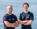 Determined to complete a successful Transat Jacques Vabre together:  Fabrice Amedeo and Andreas Baden (r.)