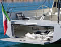 A small dinghy could also be left inflated in the rear garage