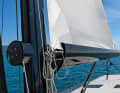 The mainsail is furled into the boom, the system works perfectly