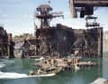 The elaborately constructed floating city
