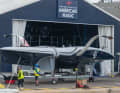 The cockpit capsules behind the foils look quite flat overall, but sink very slowly down to the transom
