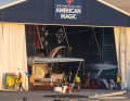 Sorti brièvement du hangar hier : le nouvel AC75 d'American Magic