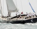 ... die 39 Meter lange „Cervo“, die sich für den Superyacht Cup in einen Racer verwandelte und den Dänen Jens Christensen an Bord holte