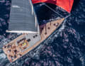 "Calabash" with shipyard founder and owner Michael Schmidt at the helm took part in the Superyacht Cup for the first time | photo: Sailing Energy / The Superyacht Cup