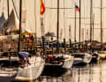Die 52er-Flotte im Hafen von Newport