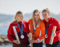 The Ilca 6 podium of the best single-handed sailors at the Olympics | World Sailing/Jean-Louis Carli