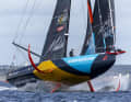 Impressive mime shot of "Malizia - Seaexplorer" during the speed runs the day before