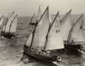 Jugendwanderkutter auf einer Regatta 1978 von Glückstadt nach Wedel, im Vordergrund die „Elmsfüer“ der SVN